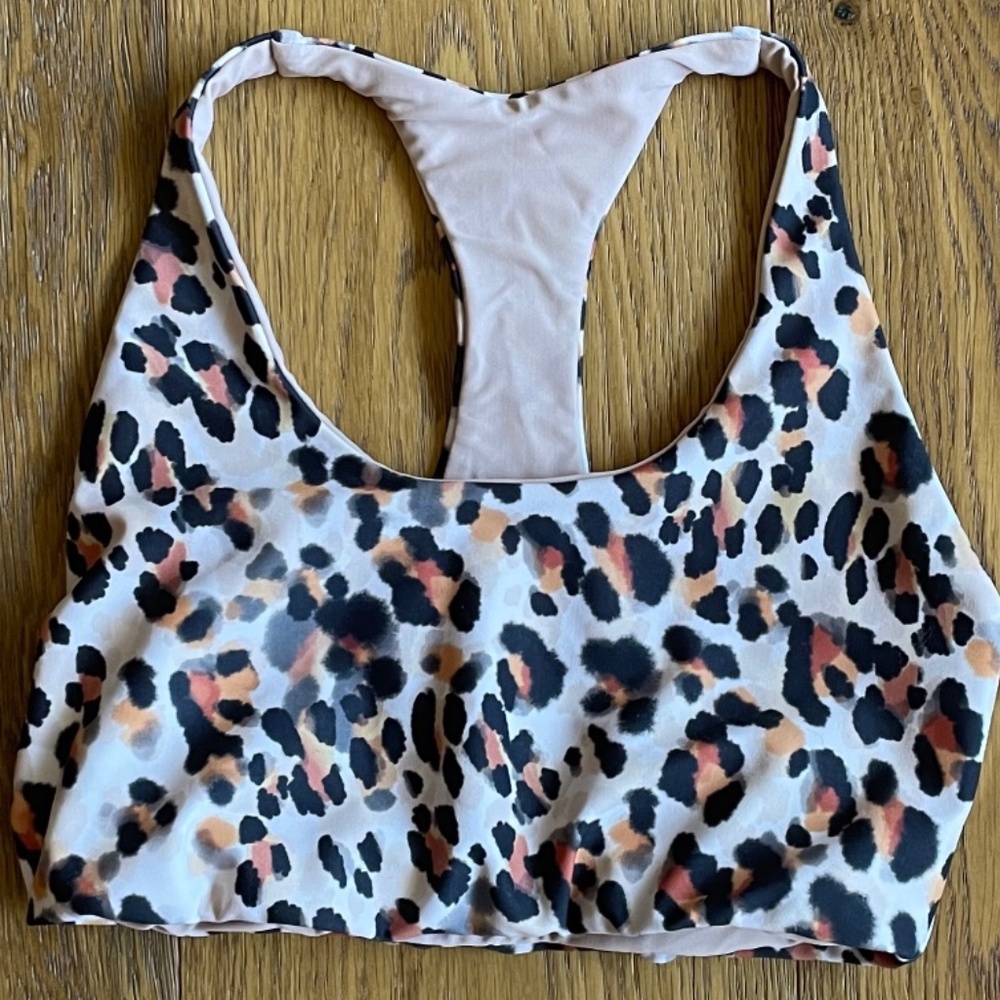 Beach Riot Small Bra in Leopard Print